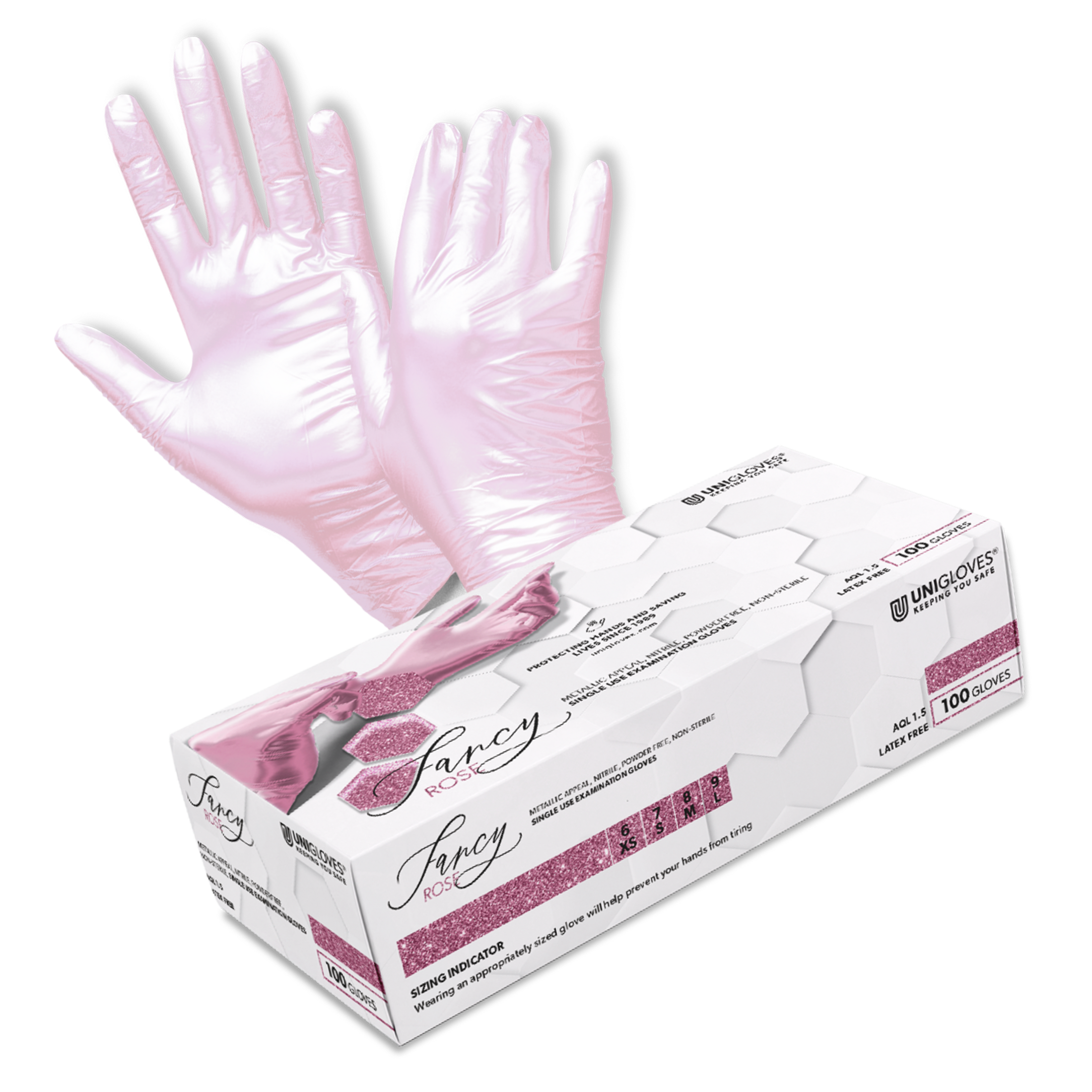 Handschuhe Pink Glamour 100 Stück