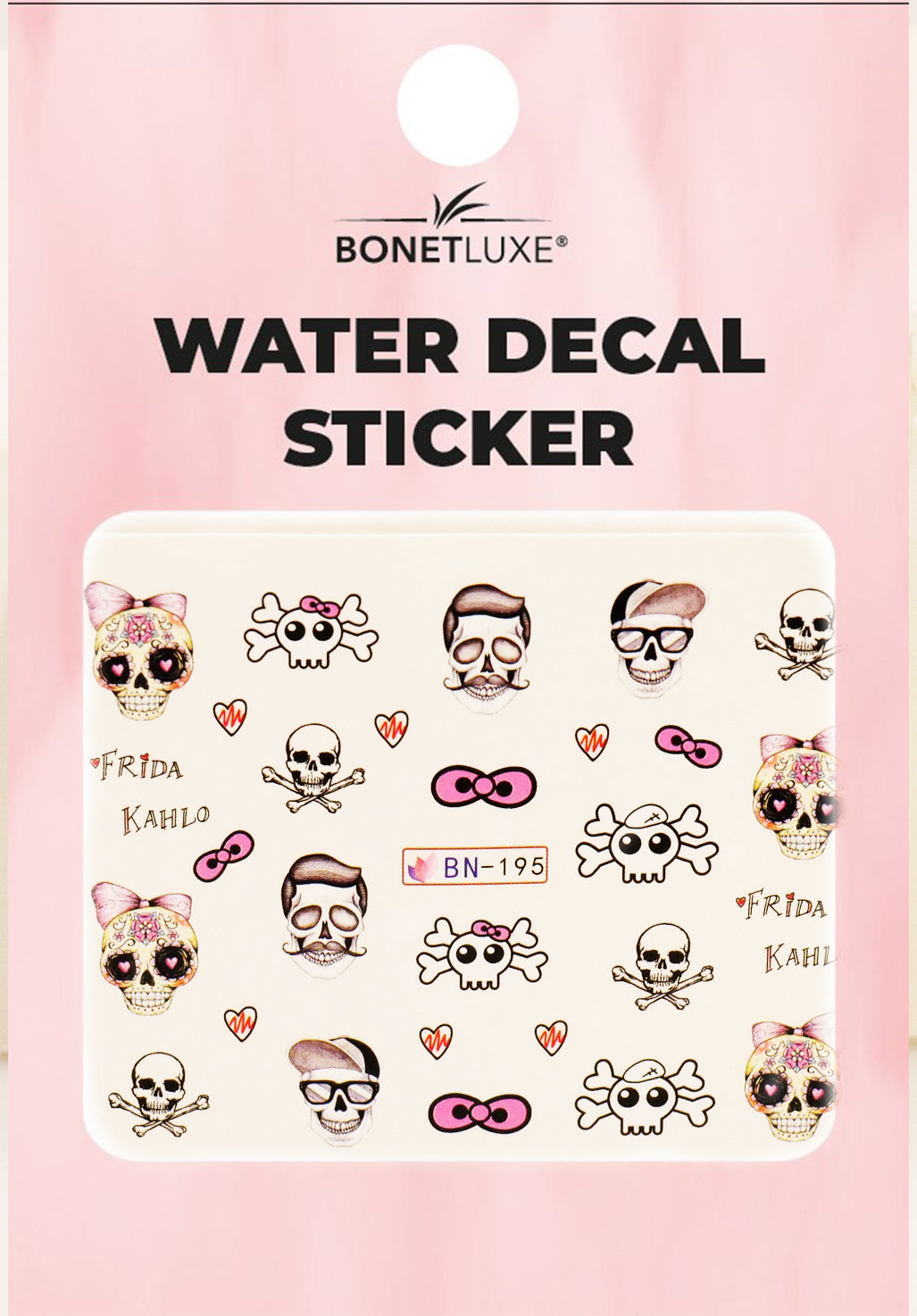 Water Decal Girly Skull