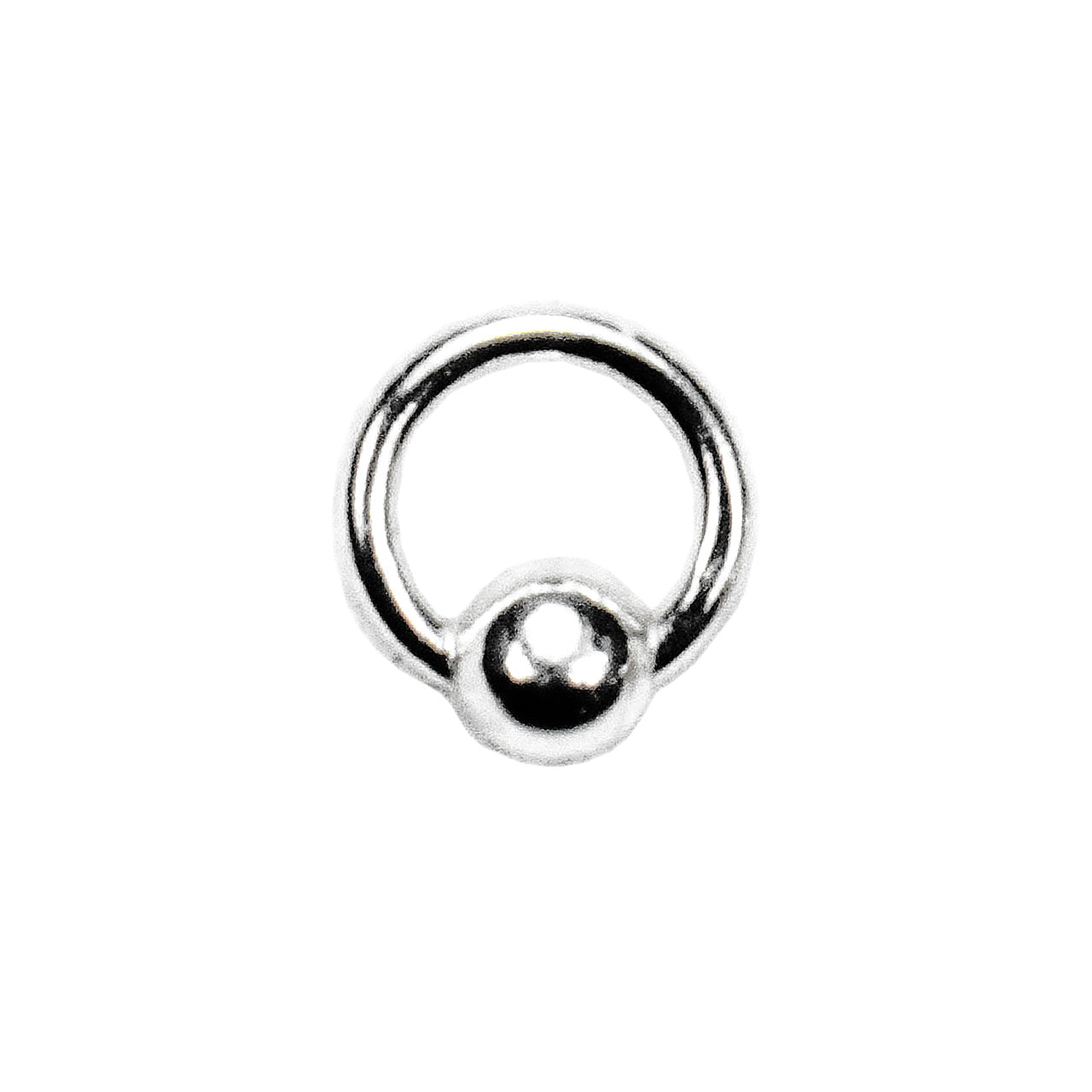 Nailpiercing Mini-Ring mit Silberkugel