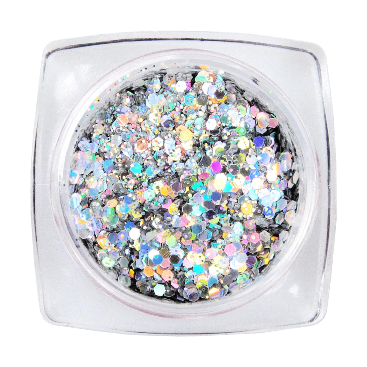Hexagon Glimmer Mix 1 - Silver