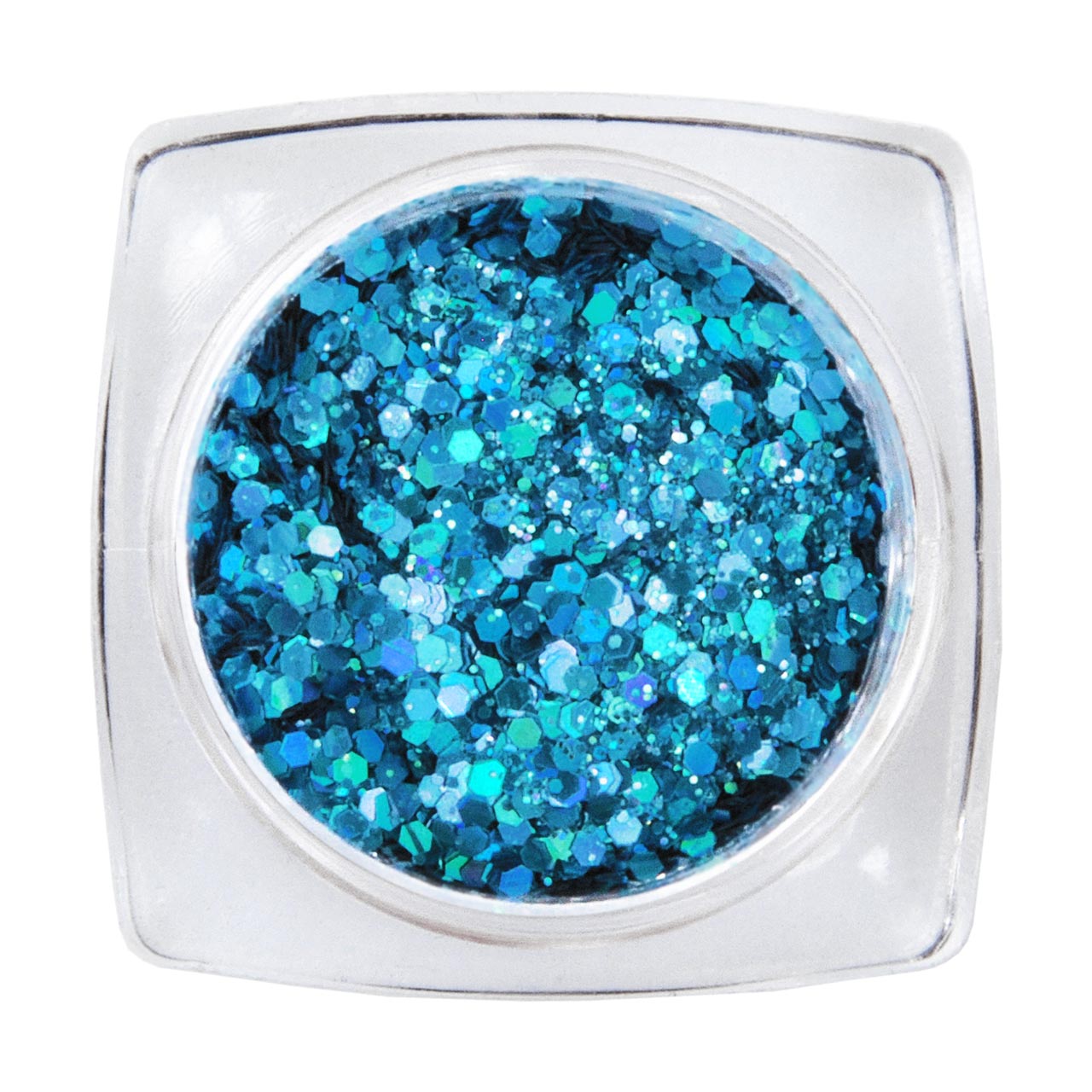 Hexagon Glimmer Mix 4 - Light-Blue