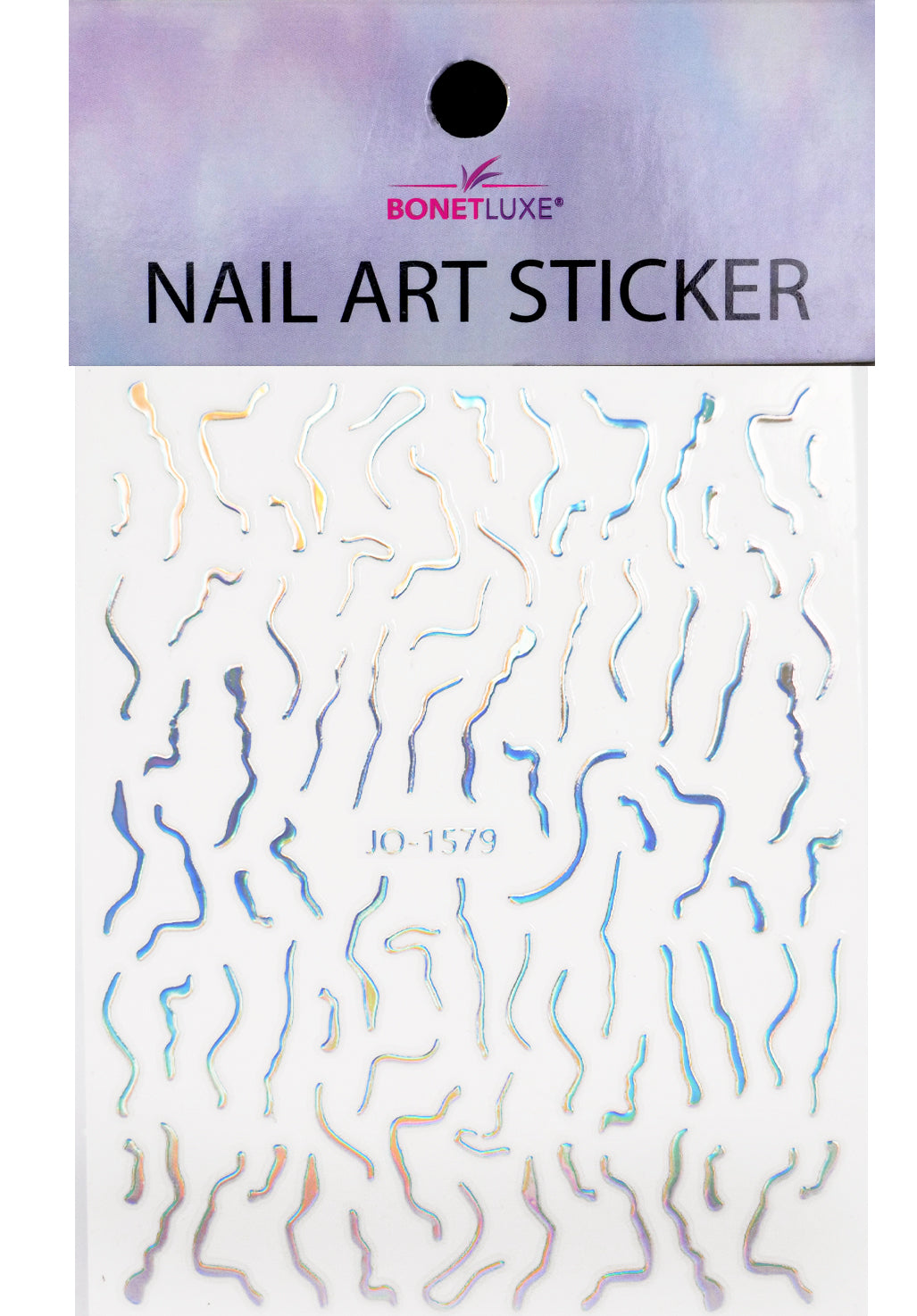 Nail Sticker Waves Line Rainbow