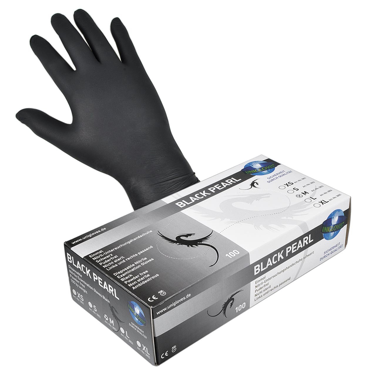 Nitril Handschuhe schwarz 100 Stück