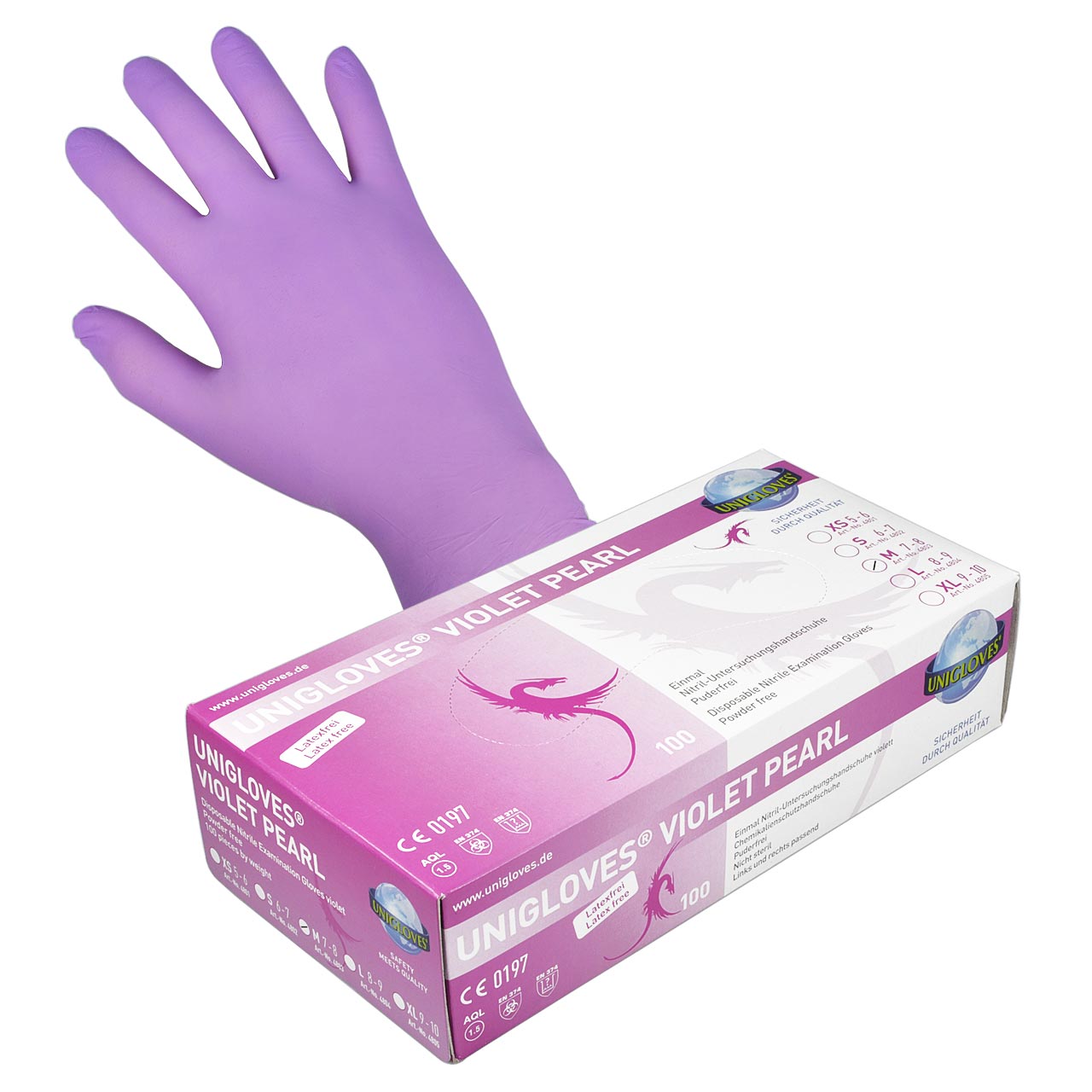 Nitril Handschuhe violet 100 Stück